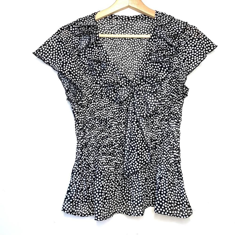 Polka Dot Ruffled Shirt